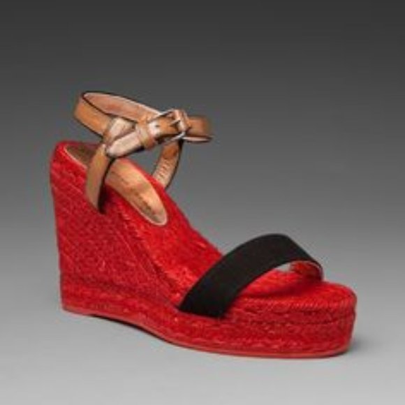 Marc By Marc Jacobs Espadrille Wedge in Red/Black - Picture 2 of 5